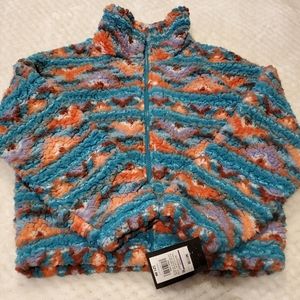Girls Fair Fur Zip Up Jacket sz M 7/8- NWT